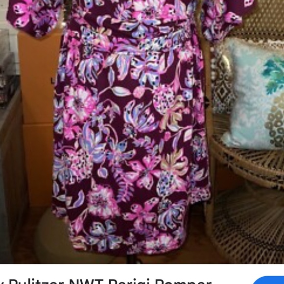 Lilly Pulitzer Parigi Romper Tropical Cherry - Picture 3 of 9